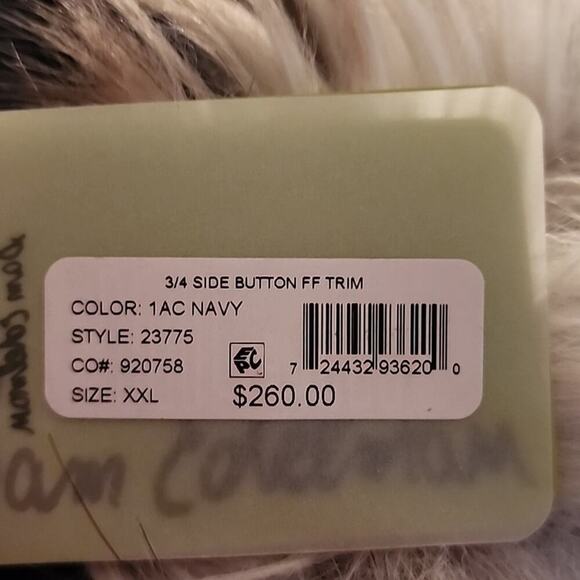 Sam Edelman Puffer Coat Faux Fur Trim Hooded Parka‎ Navy Warm Size XXL NEW! - Picture 8 of 9